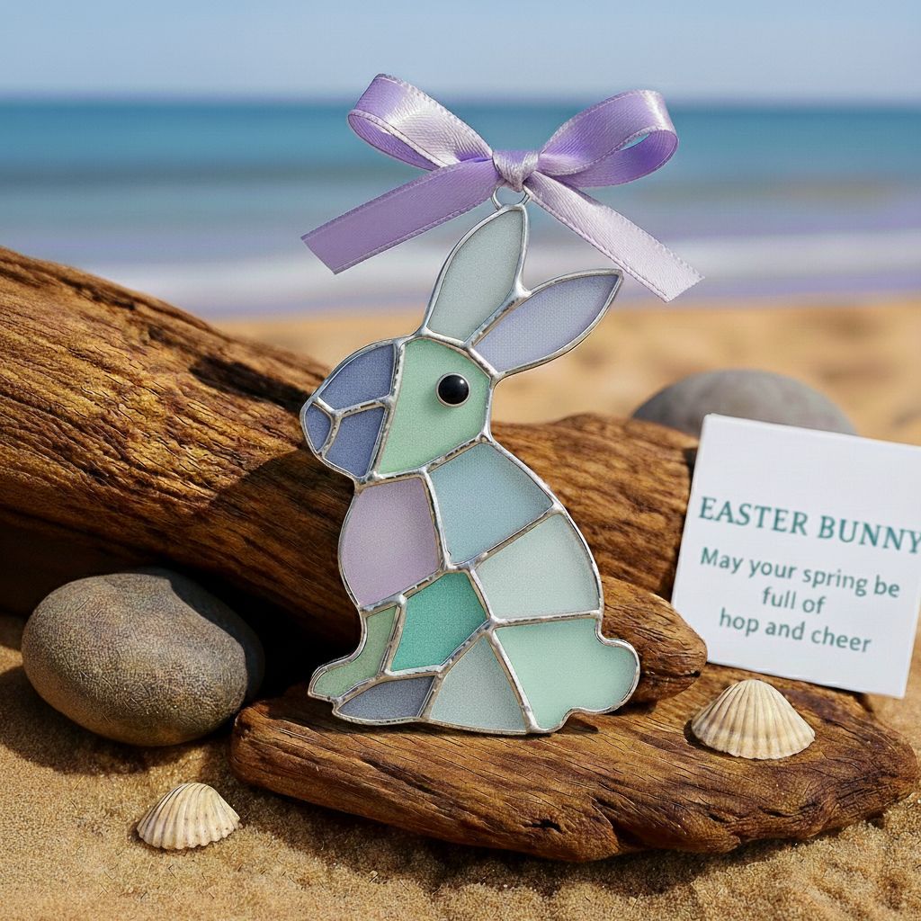 🐣🌊Easter Wire Wrapped Sea Glass Ornaments ✨Shaped by Nature & Crafted by Hand💝