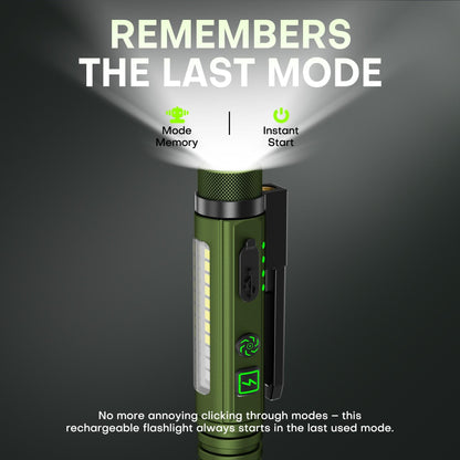 🔥2026 HOT SALE 49% OFF🚨 800LM Multifunctional Rechargeable EDC Flashlight