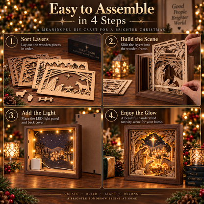 ✨Last Day 49% OFF✨🎄 Beginner-Friendly DIY Wooden Frame Light™ – 3D Christmas LED Kit