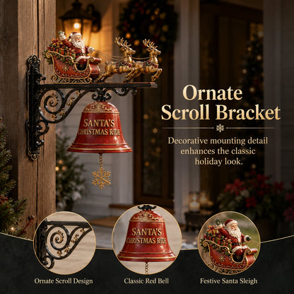 ✨🎅Santa Claus Sleigh with Reindeer & Decorative Christmas Bell