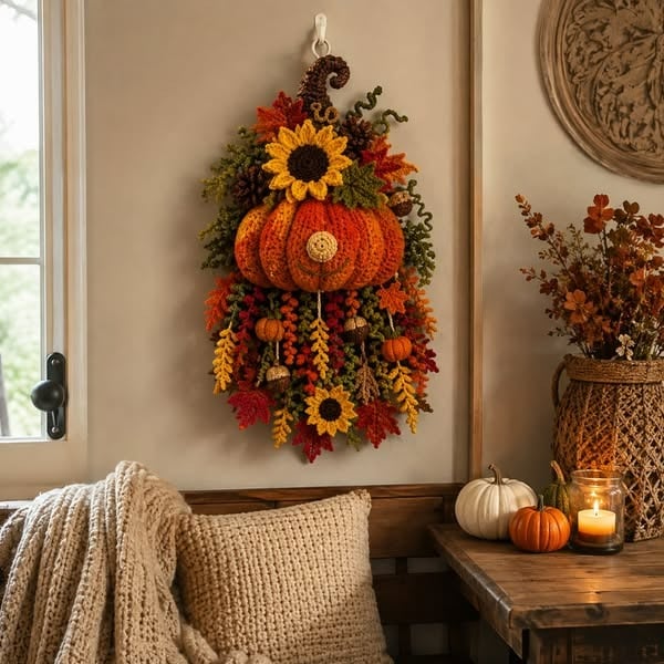 🧶 DIY Seasonal 3D Crochet Door Hanger Kit Collection | Coordinated Yarn, Filling, Accessories & Step-by-Step Instructions Included 💕