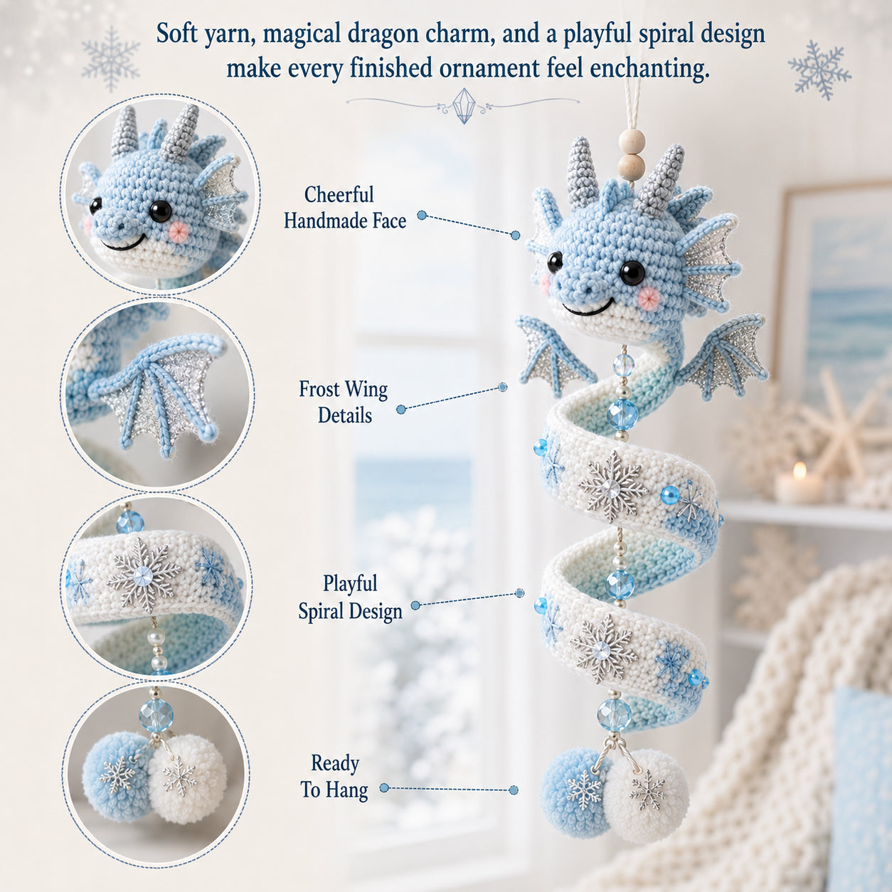🔥Buy 3, Get 1 Free 🔥🐉 DIY Dragon Spiral Hanging Ornament Kit