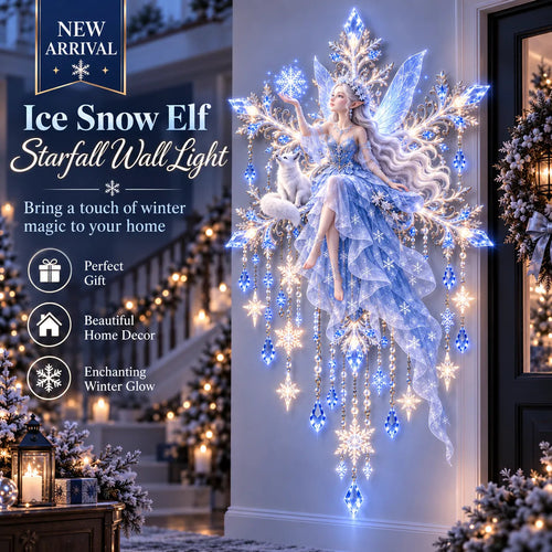🔥 Last Day 49% OFF❄️Ice Snow Elf Starfall Wall Light