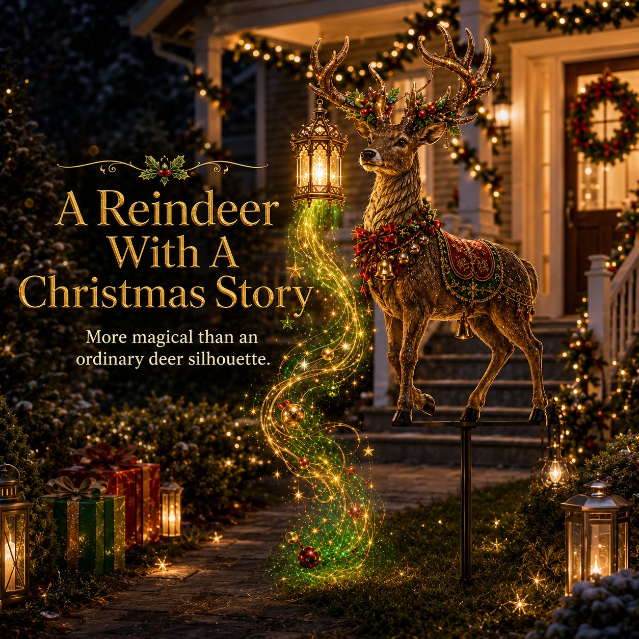 🔥Buy 2 Get 20% OFF🔥Light-Up Reindeer Christmas Yard Stake