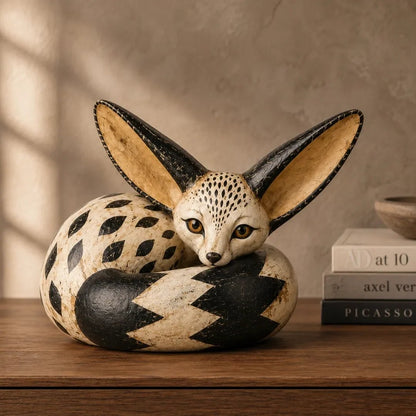 🔥 Limited Time – 50% OFF! 🦊 Vintage Fennec Fox Sculpture