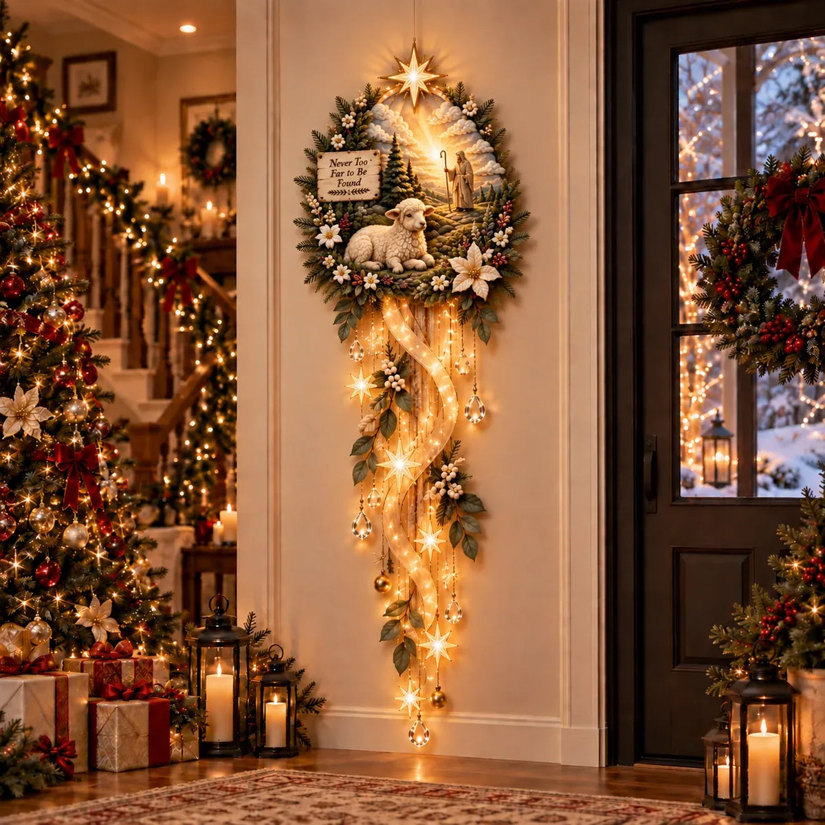 ⏳ Last Day 49% OFF – ✝️ Nativity Starfall Wall Light | Warm Golden Bethlehem Glow for Christmas Walls & Faith-Filled Homes ⭐