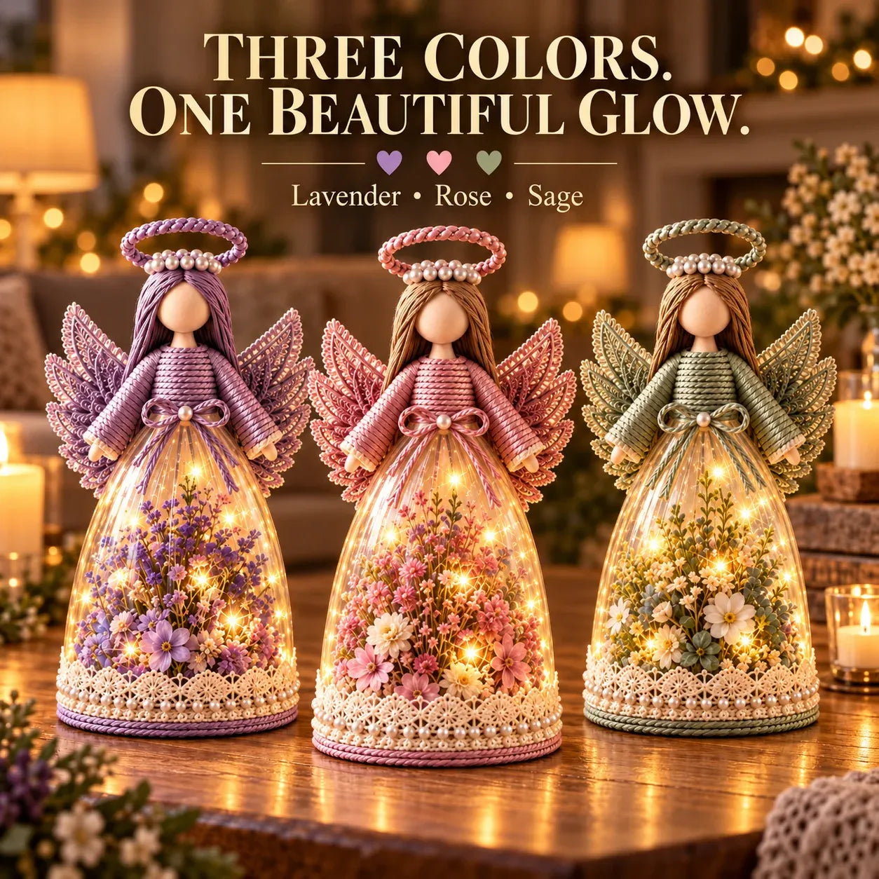 ⏳ Last Day 49% OFF – 👼 Blooming Guardian Angel Light | Floral Angel Figurine with Warm LED Glow in Lavender, Rose & Sage for Bedside Tables, Shelves & Meaningful Gifts ✨