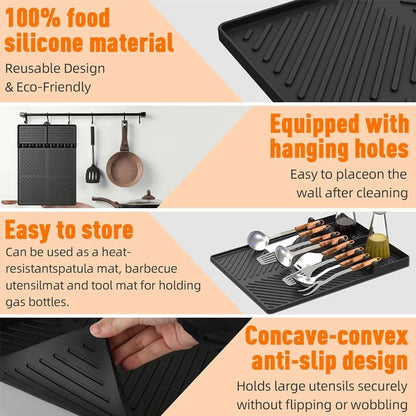 🔥 Silicone BBQ Side Shelf Mat — Keep Tools Clean & Close