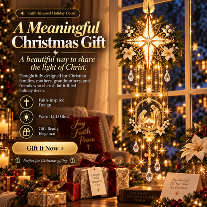 ✨LAST DAY 50% OFF –✨✝️Bethlehem Star Faith Window Light