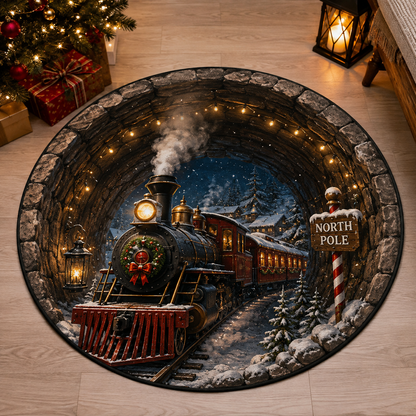 🎄 Christmas 3D Illusion Rug – Portal Floor Decor