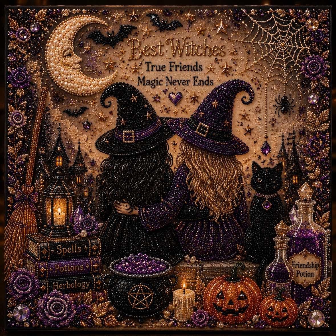 👻 Cute Ghosts Pumpkins 3D Pearl Mosaic Art Kit Halloween Decor (No Mess, Beginner), Age 8+(📦Buy 2 Free Shipping)
