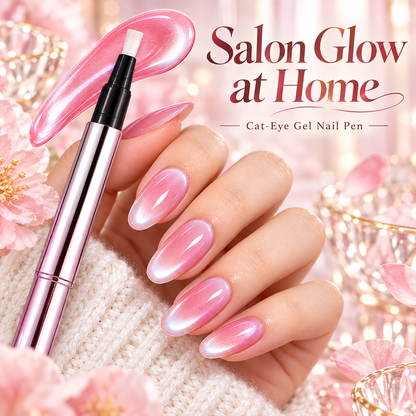 💅 6-in-1 Magnetic Cat-Eye Gel Nail Pen ✨ Salon-Style Nails at Home🍀