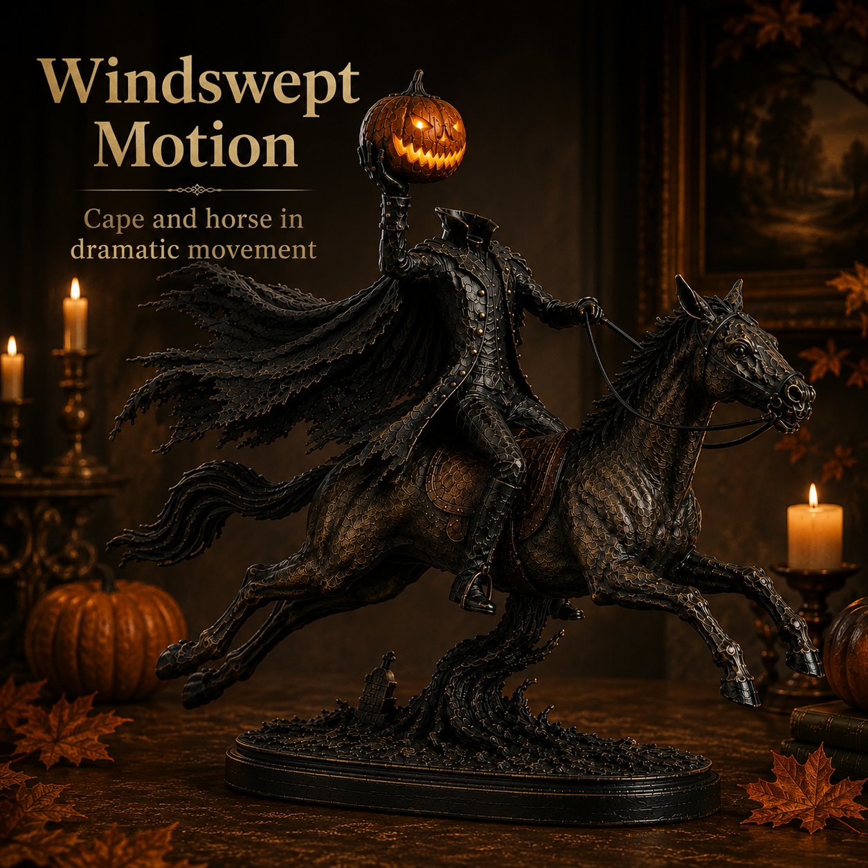 🎃🏇Midnight Chase Headless Horseman Statue | Awaken the Legend of the Hollow(✨Same as the video)