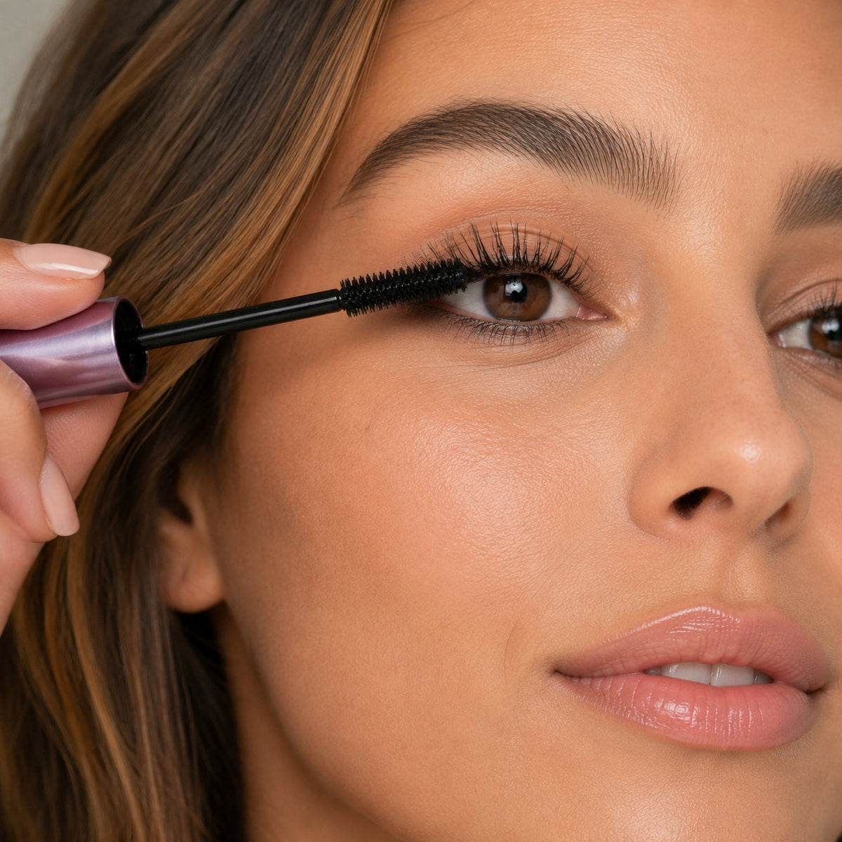 Mascara brush close-up