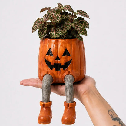 💀🎃Halloween Whimsical Hanging Leg Planter Hand-Painted Resin Succulent Pot💐(📦Buy 3 Free Shipping)