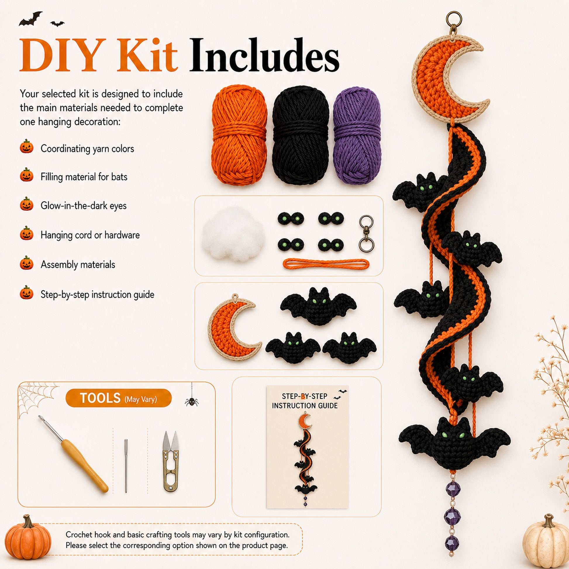 🔥Last Day 50% OFF - 🎃 Enchanted Halloween Crochet Spiral DIY Kit