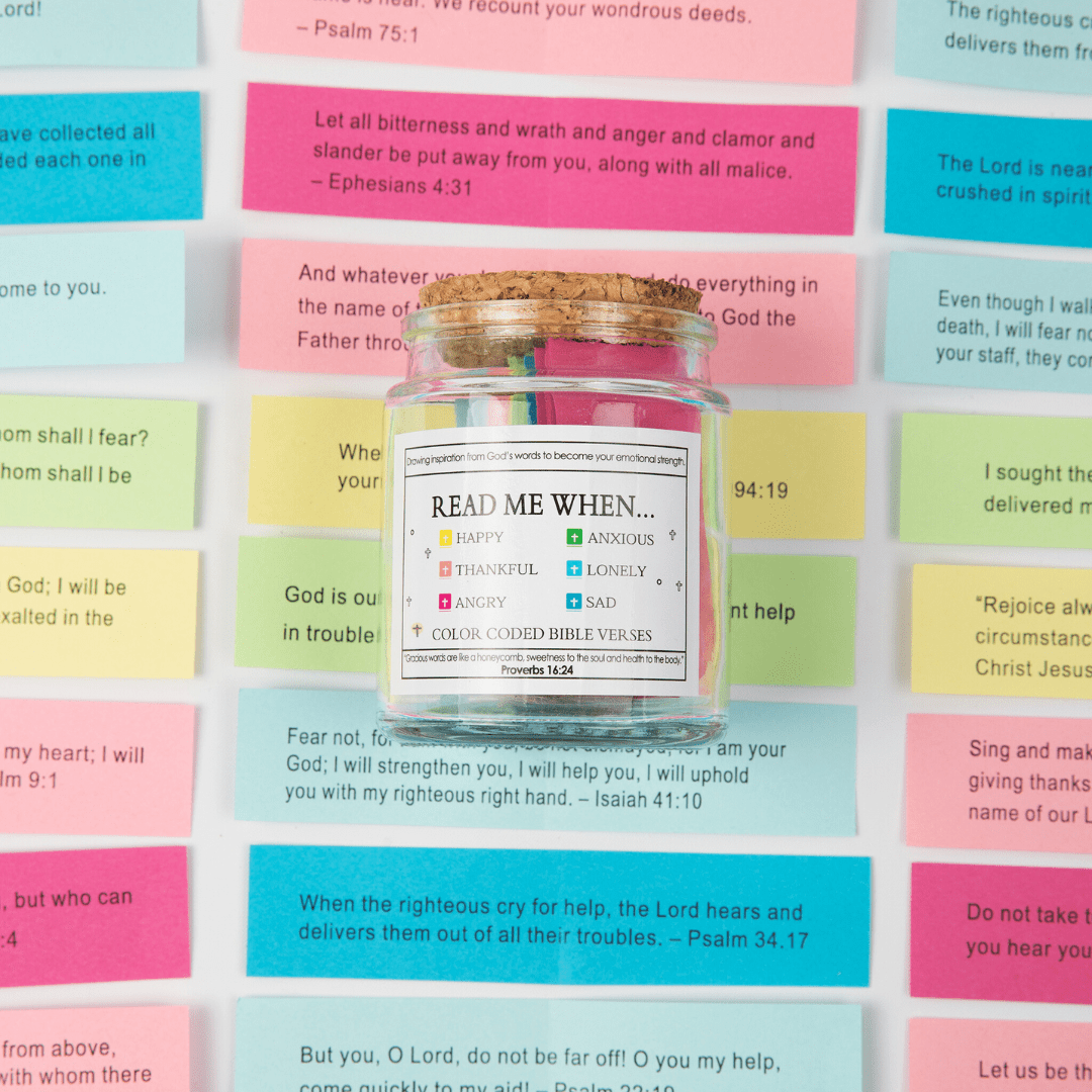 ✝️ Bible Verse Jar • Divine Encouragement for Every Moment ✨ Handmade 90 Day Bible Verses Jar
