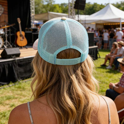 🔥Last day 60% off- Western trucker cap with unique embroidery and pin