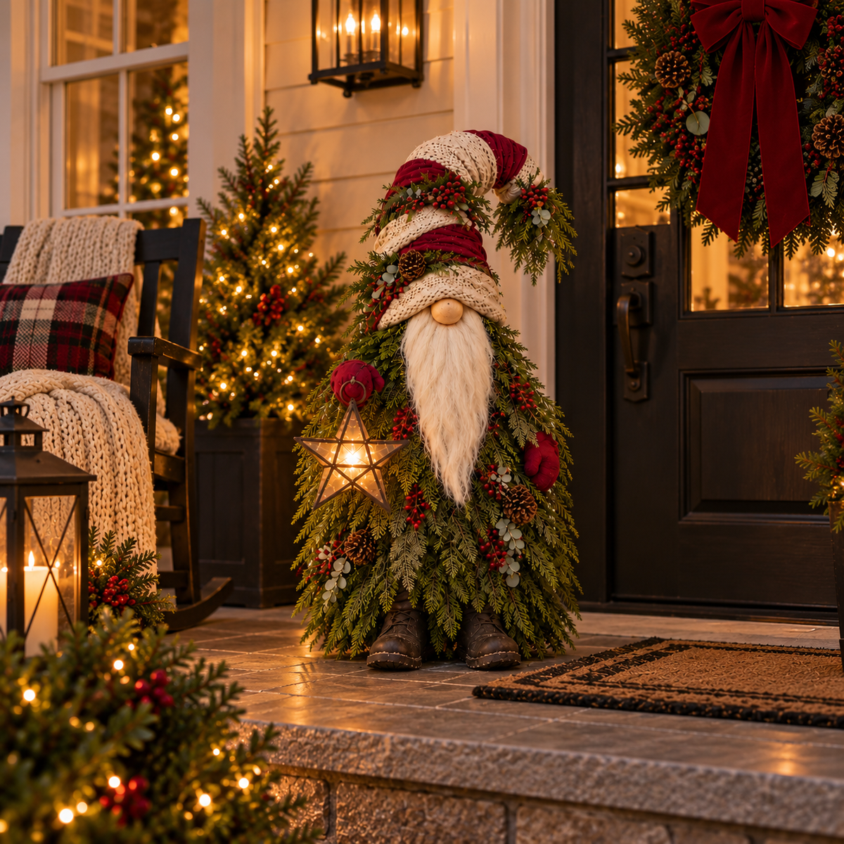 Evergreen Star Gnome™ Lighted Christmas Woodland Decor