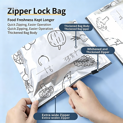 Reusable Ziplock Bags with Antibacterial Lining — Airtight, Leak-Proof & Eco-Friendly