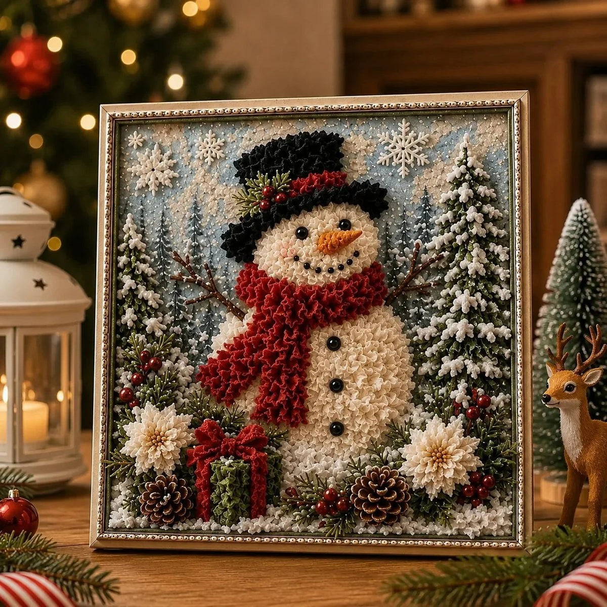🎄 3D Christmas Fabric Poke Art Kit