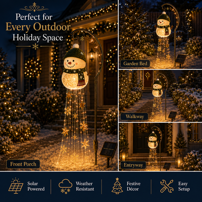 ☃️ Snowman Starlight Cascade™ Solar Christmas Yard Light