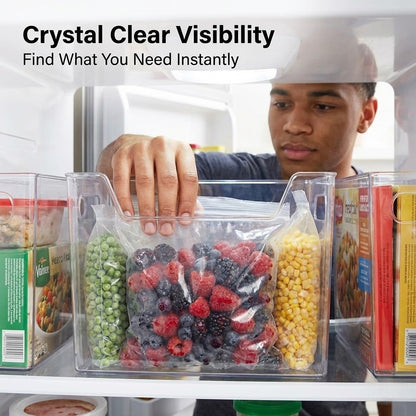 Crystal Clear Freezer Storage Bins