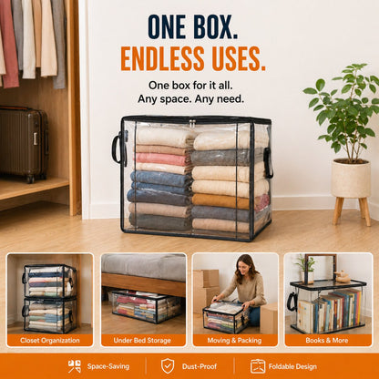 ✨ Mother's Day Sale 49% OFF📦Large Heavy-Duty Thick Plastic Clear Storage