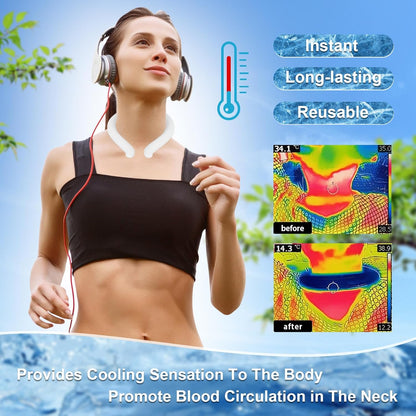 🔥LAST DAY 50% OFF - 🧊Reusable Cooling Neck Ring – Long-Lasting Sweat-Free Relief❄️