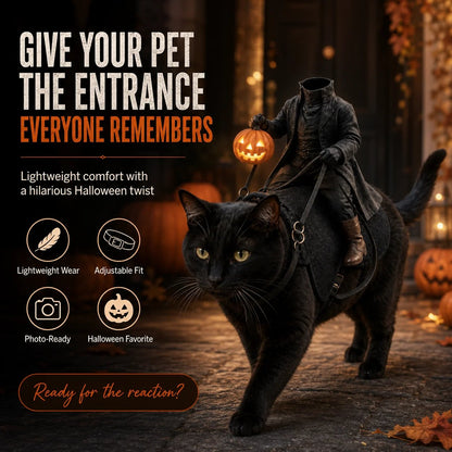 😺The Headless Horseman Rider™ Pet Costume🎃