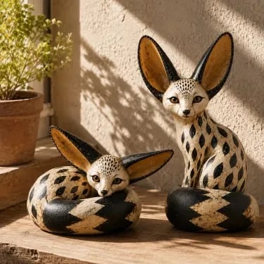 🔥 Limited Time – 50% OFF! 🦊 Vintage Fennec Fox Sculpture