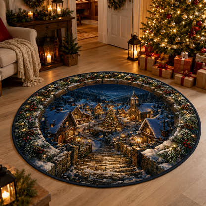🎄 Christmas 3D Illusion Rug – Portal Floor Decor