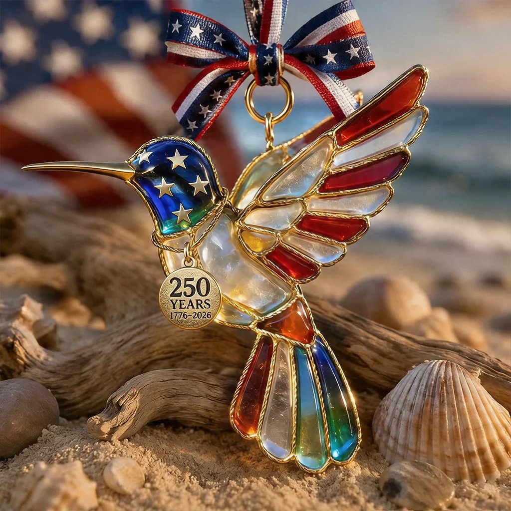 🔥Limited Time Sale 49% OFF✨America 250th Anniversary Patriotic Hummingbird Ornament