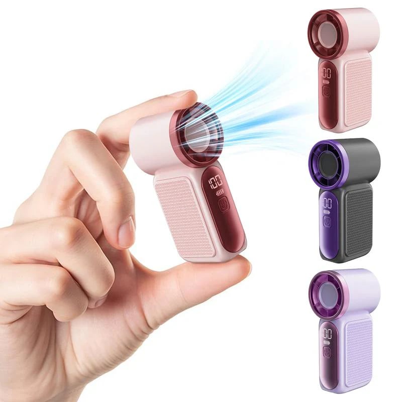 🥳2026 HOT SALE🥳💞50K+ SOLD!💨❄️ ! Turbo Handheld Fan – 16900 RPM, 6 speeds, LED display. 3000mAh battery, 10.7hrs cooling. Pocket‐sized power! 🌬️✨