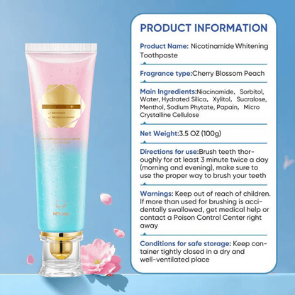 ✨ 🦷 Niacinamide Whitening Toothpaste - For Healthier, Whiter Teeth!