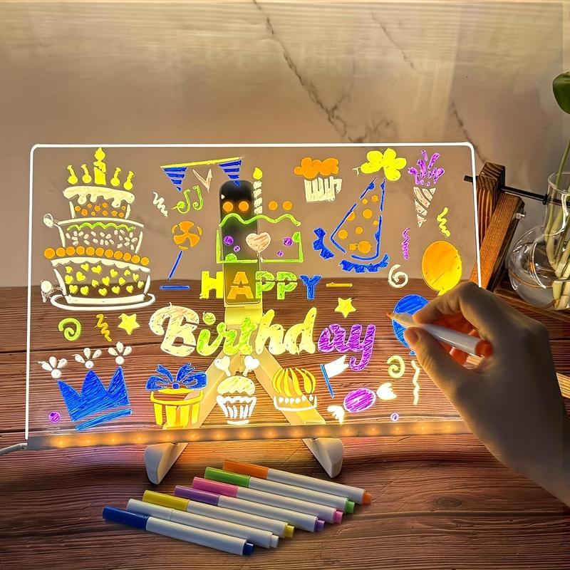 🔥Last Day 49% OFF🔥 - 🎁Creative Rewritable Acrylic LED Message Board - (come with 7 Pens)🎨