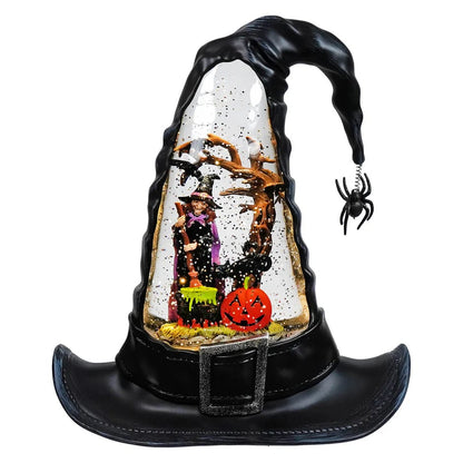 🔥HOT SALE 50% OFF 🌲Witches Hat Lighted Water Lantern With Swirling Glitter🎁