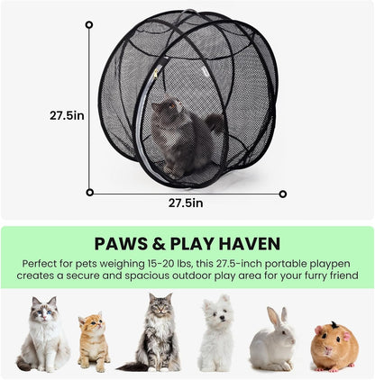 🔥New Portable 360° Cat Playpen – Their Safe Little Space Anywhere