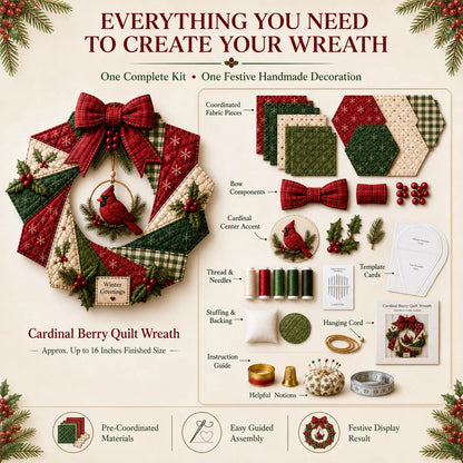 🔥LAST DAY 50% OFF - 🎄Christmas Fabric Wreath DIY Kit – A Keepsake You’ll Hang with Pride Year After Year💫