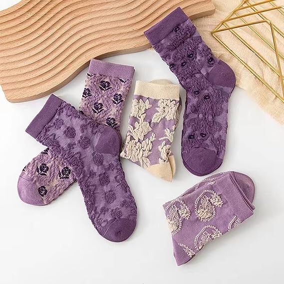 🌸 Vintage Floral Socks – 50% OFF Today Only! ✨
