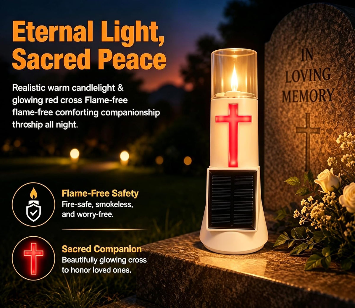 🔥 Last Day 49% OFF-Solar Memorial Flameless Candle Lights
