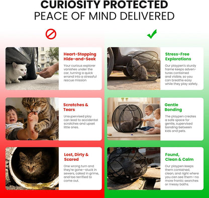 🔥New Portable 360° Cat Playpen – Their Safe Little Space Anywhere