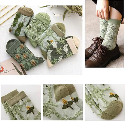🌸 Vintage Floral Socks – 50% OFF Today Only! ✨