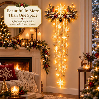 ✨ Christmas Robin Starfall Wall Light – Cozy Winter Holiday Decor 🎄