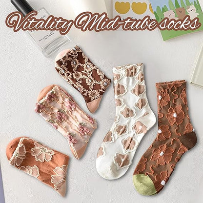 🌸 Vintage Floral Socks – 50% OFF Today Only! ✨