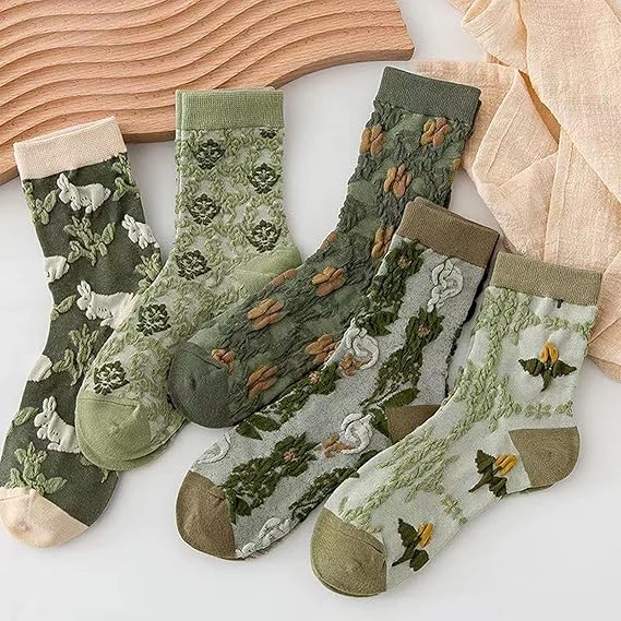 🌸 Vintage Floral Socks – 50% OFF Today Only! ✨