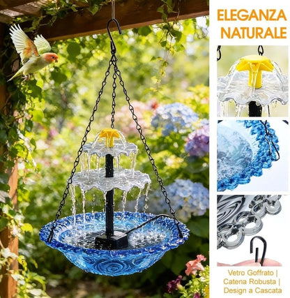 ✨Special Offer Today Only! 🐦 Solar Cascade Hanging Bird Bath Fountain