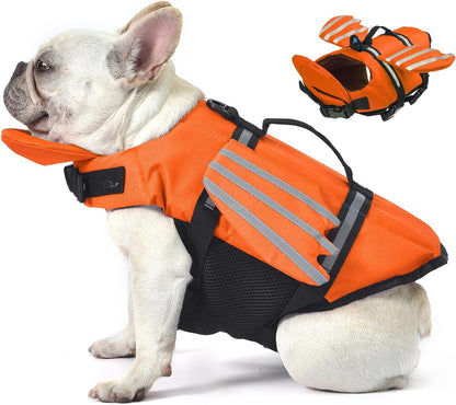 ✨Dog Life Jacket, High Buoyancy Wings Pet Life Vest for Swimming Boating, Safety Flotation Swim Vest with Extra Chin Float