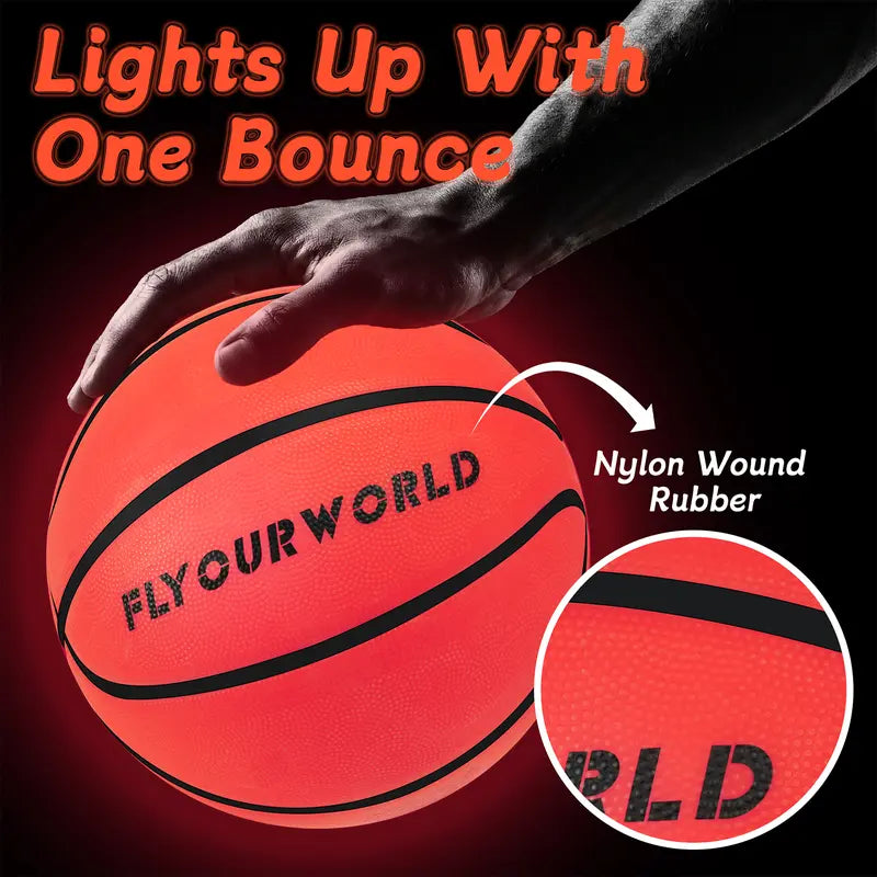 🏀Light Up LED Glow-in-the-Dark Basketball – Lights Out, Game On!