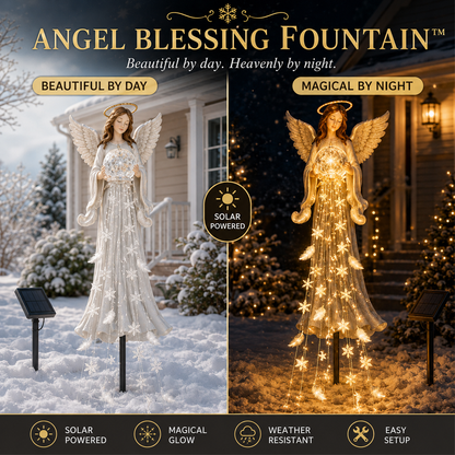 ✨ Angel Blessing Fountain– Solar Cascading Angel Garden Light 👼